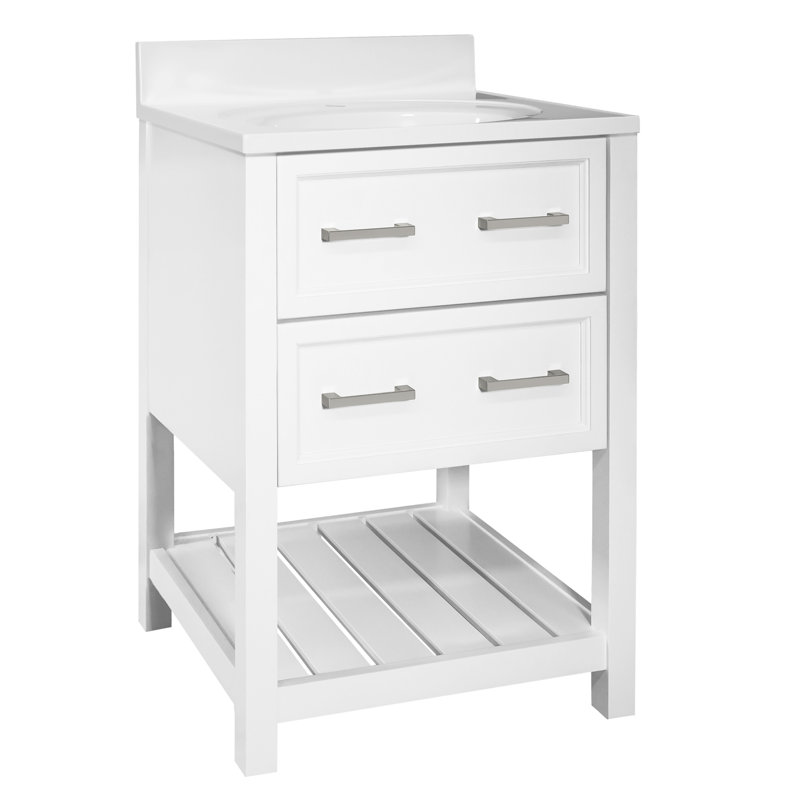 Leick Kayden 24'' Single Bathroom Vanity Base Only in White Wayfair